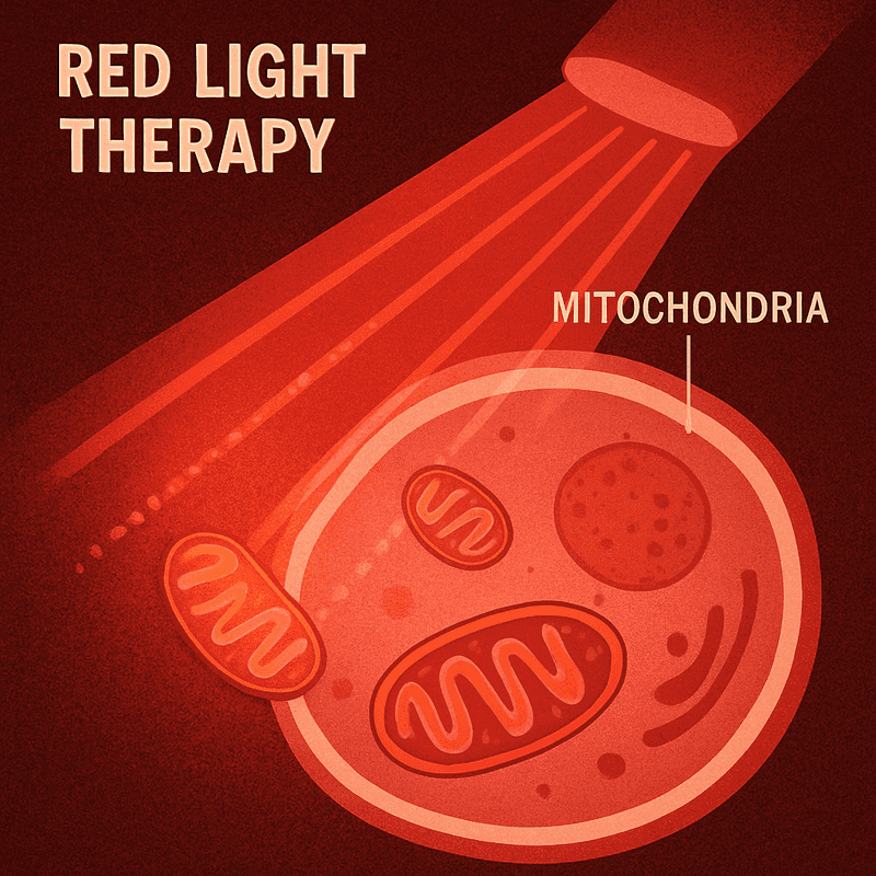 Red light therapy illustration